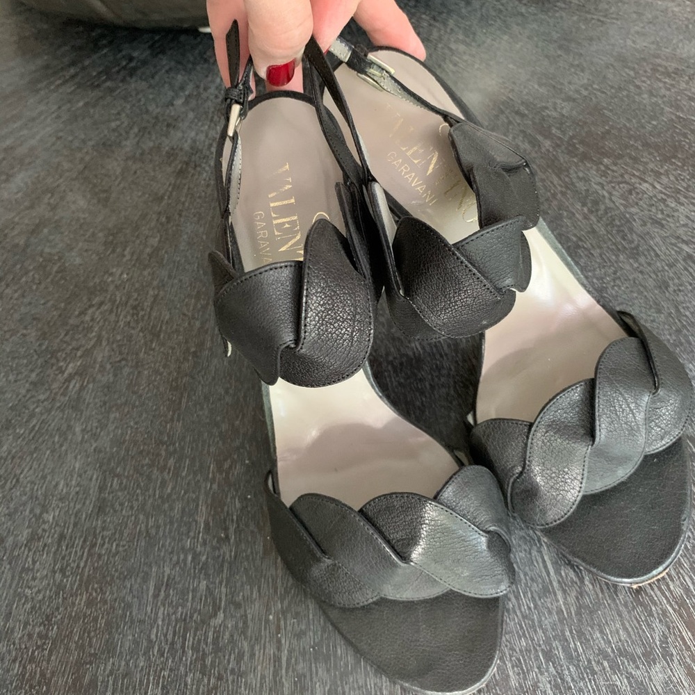 Valentino high heel sandals with woven straps
